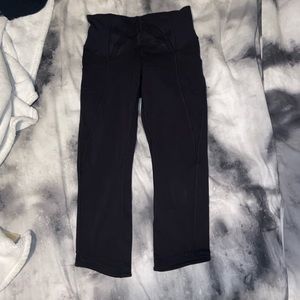 black size 10 crop lululemon leggings